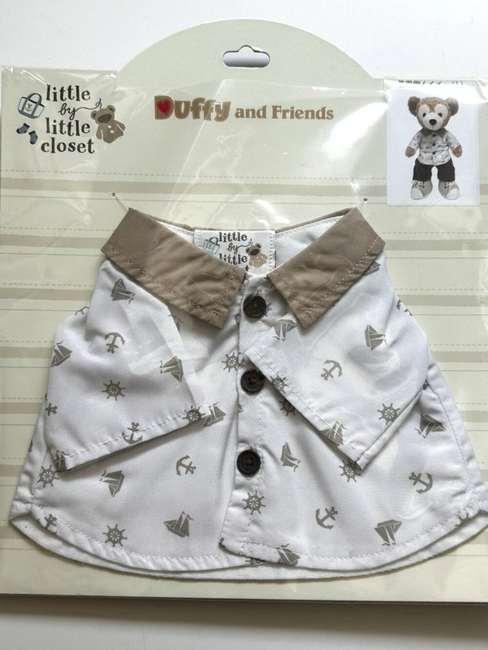 Tokyo Disney Sea Resort Duffy and Friends Sailor Button Up Shirt for Duffy Plush